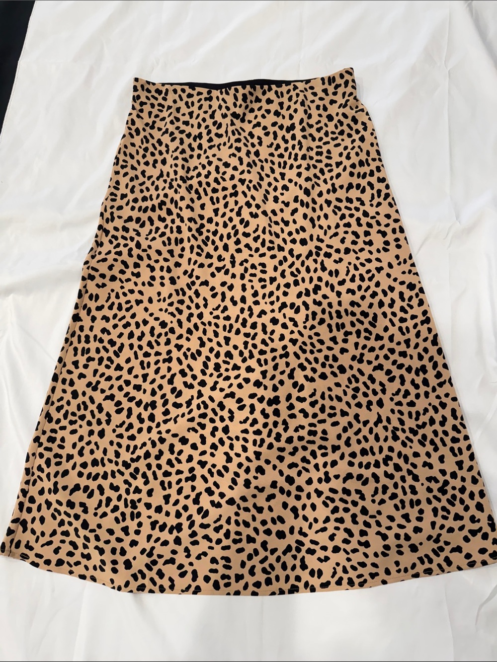 Sanctuary Leopard Print A-Line Midi Skirt - Tan & Black—Large